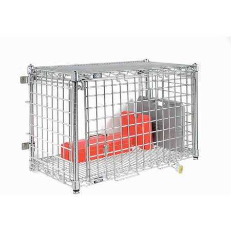 Nexel Chrome Wall Mount Security Enclosure, 36W x 18D x 21H WSE1836C